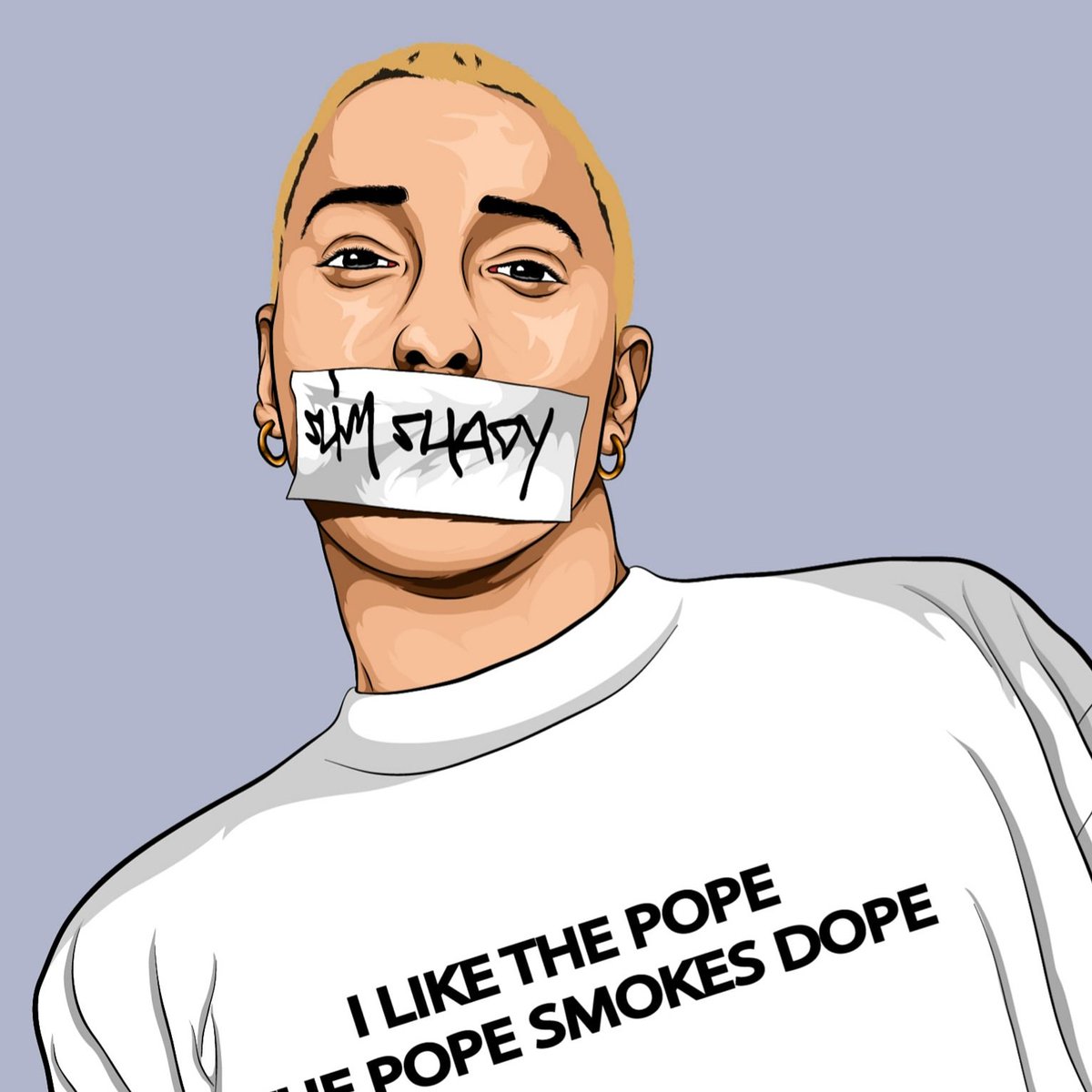 Artwork Slim Shady Cartoon - HD Wallpaper 