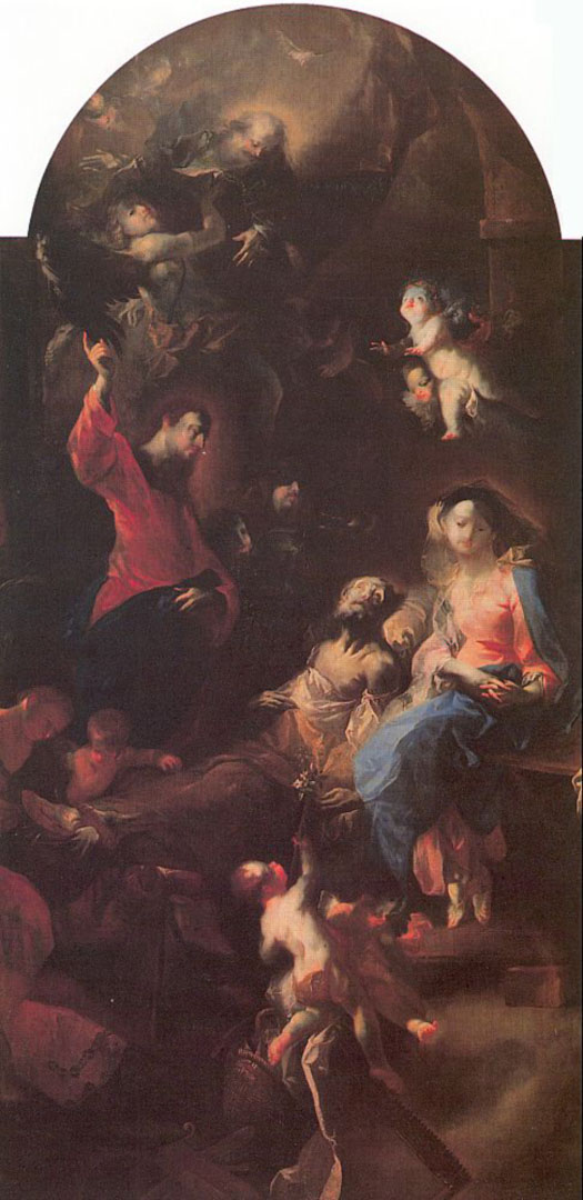 Fresco Of Temptation Of Christ From Heaven And Hell - Szent József Halála - HD Wallpaper 