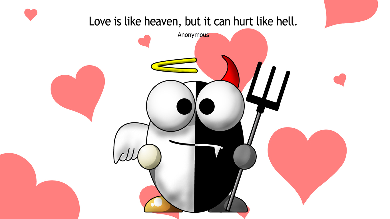 Entertainment Funny Hd Heaven And Hell 237839 Wallpaper - Valentines Day Funny Quotes For Him - HD Wallpaper 