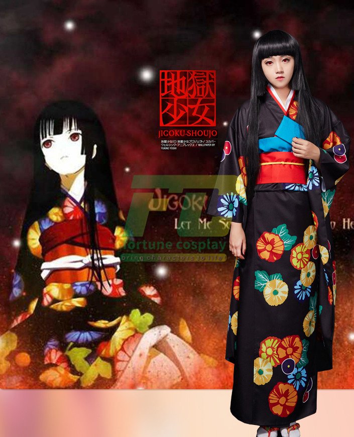 Presale Free Shipping Hell Girl Season 3 Enma Ai Cosplay - Enma Ai Kimono Cosplay - HD Wallpaper 