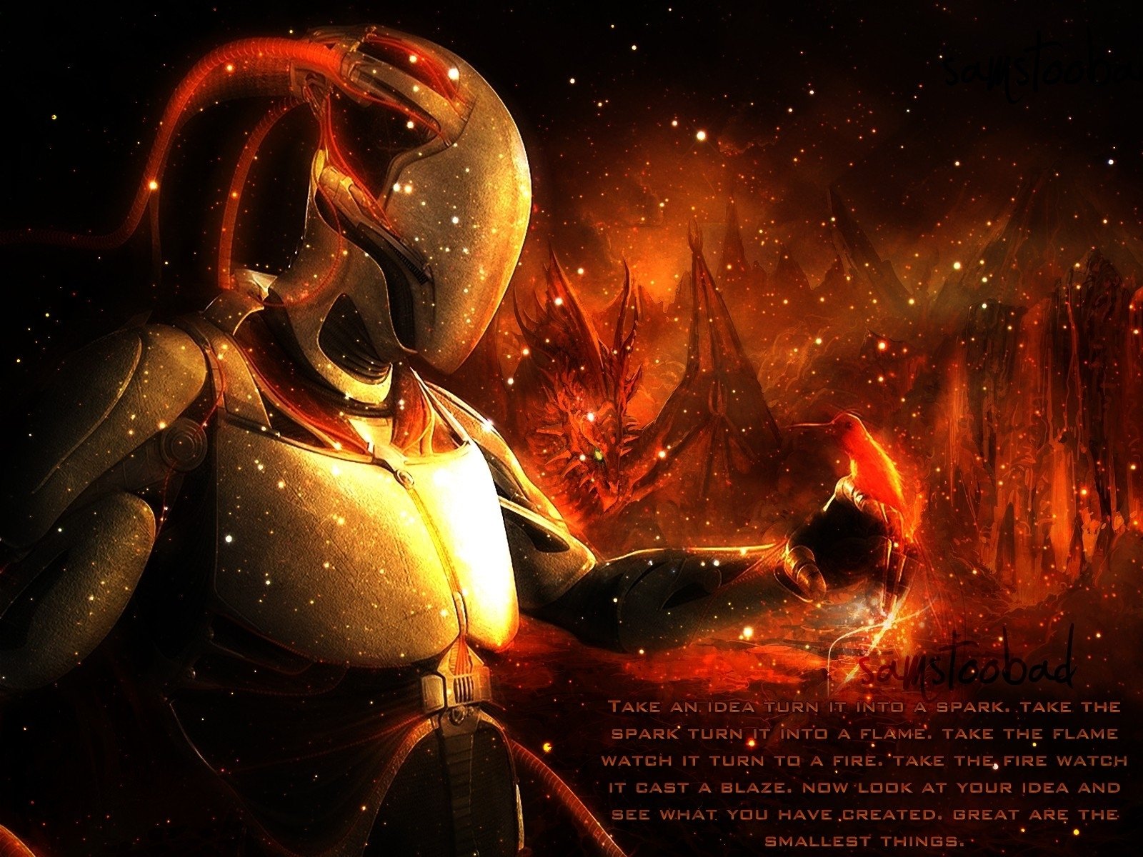 Sci Fi Art Fire - HD Wallpaper 