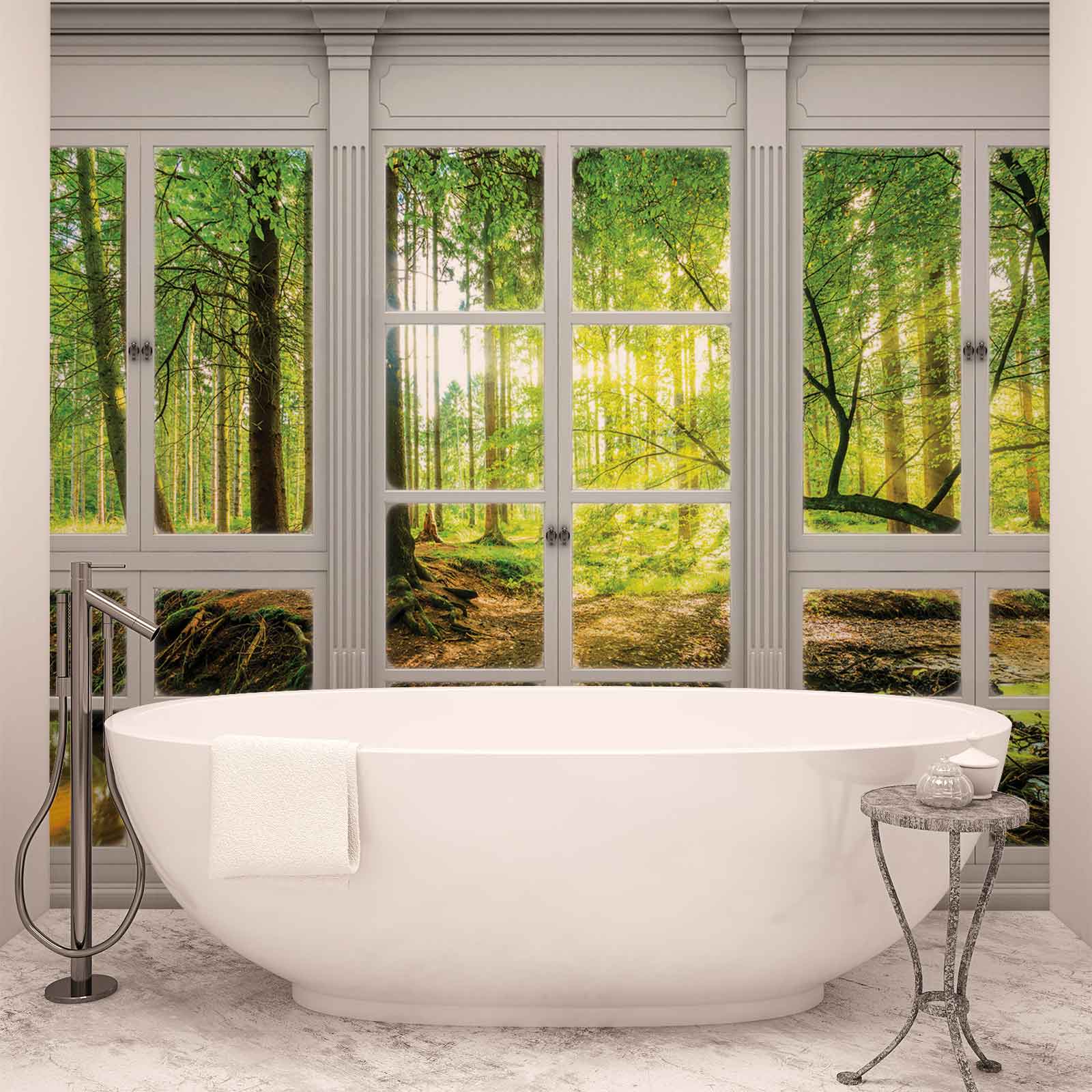 Wall Mural Photo Wallpaper Xxl Window View Forest 10637ws Murals Window 1600x1600 Wallpaper