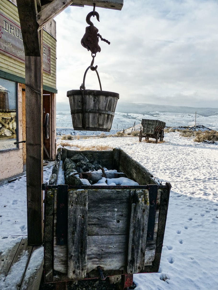 Deadman, Ranch, Ancient, Buildings, Wooden, Western - Дикий Запад Зима - HD Wallpaper 