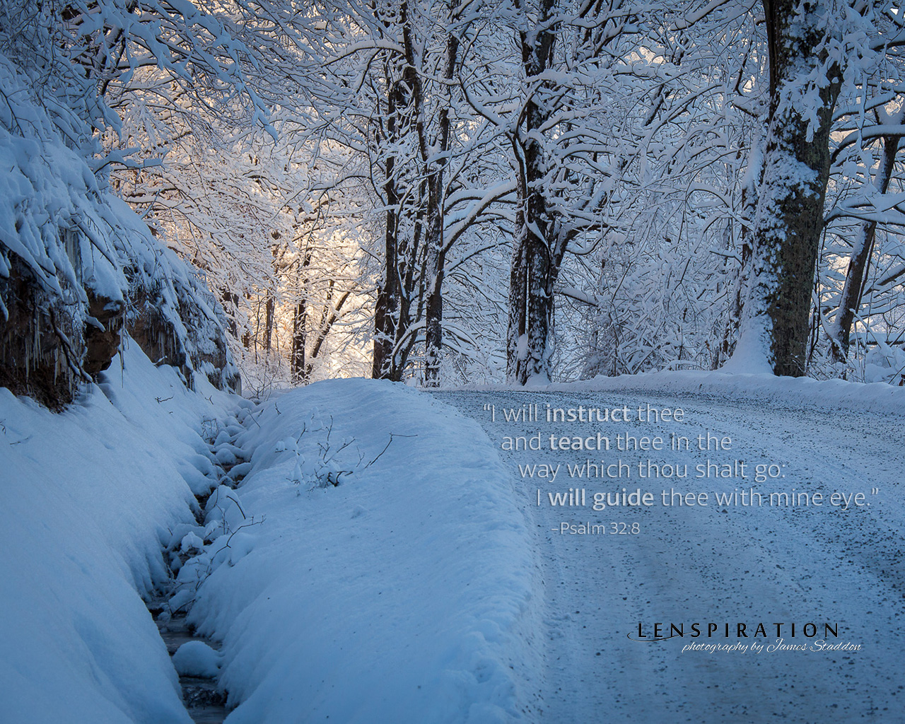 Psalm 32 8 Winter - HD Wallpaper 
