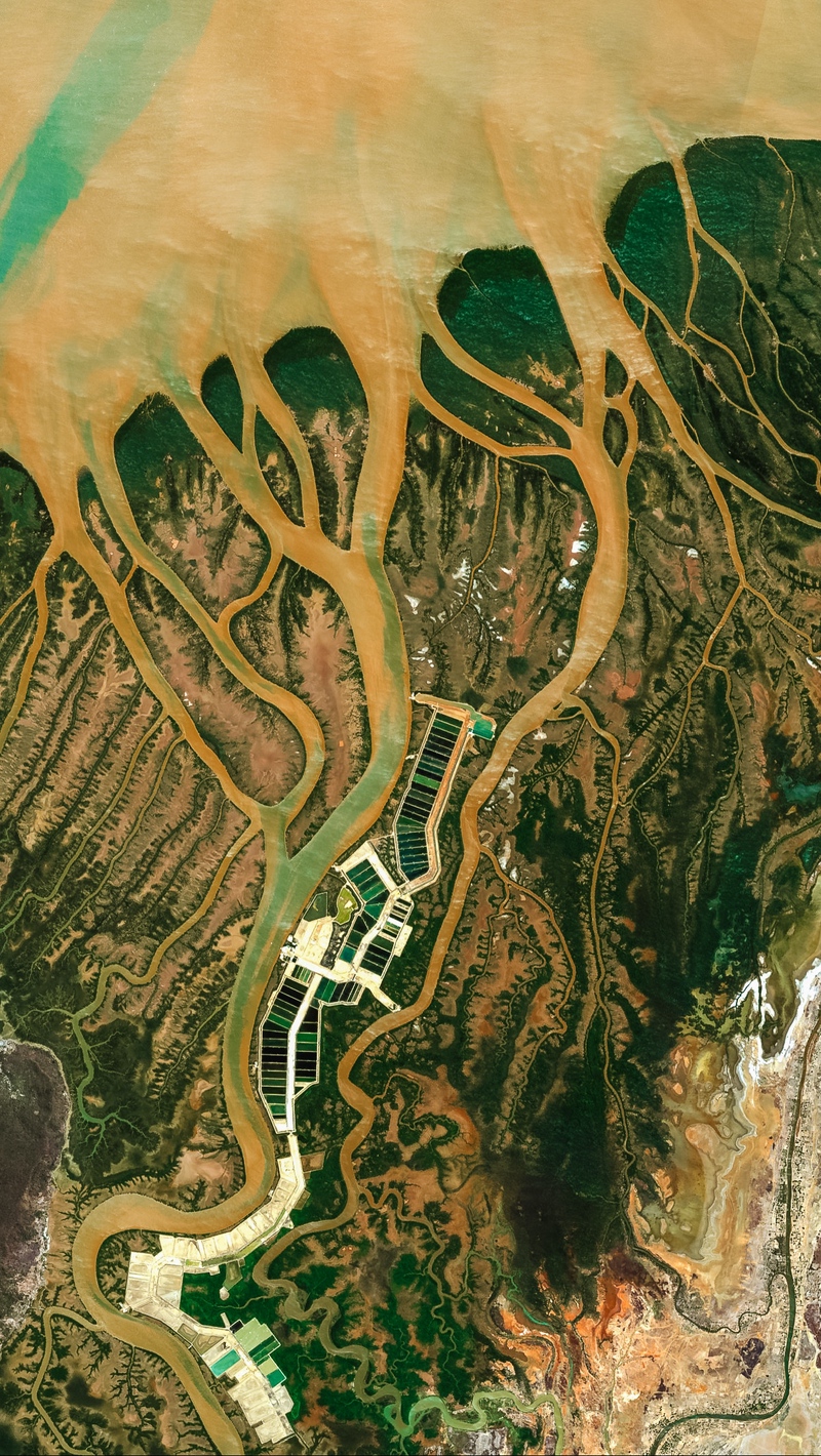 Wallpaper Africa, Aerial View, Reliefs, Rivers, West - Aerial Photography Of Rivers - HD Wallpaper 