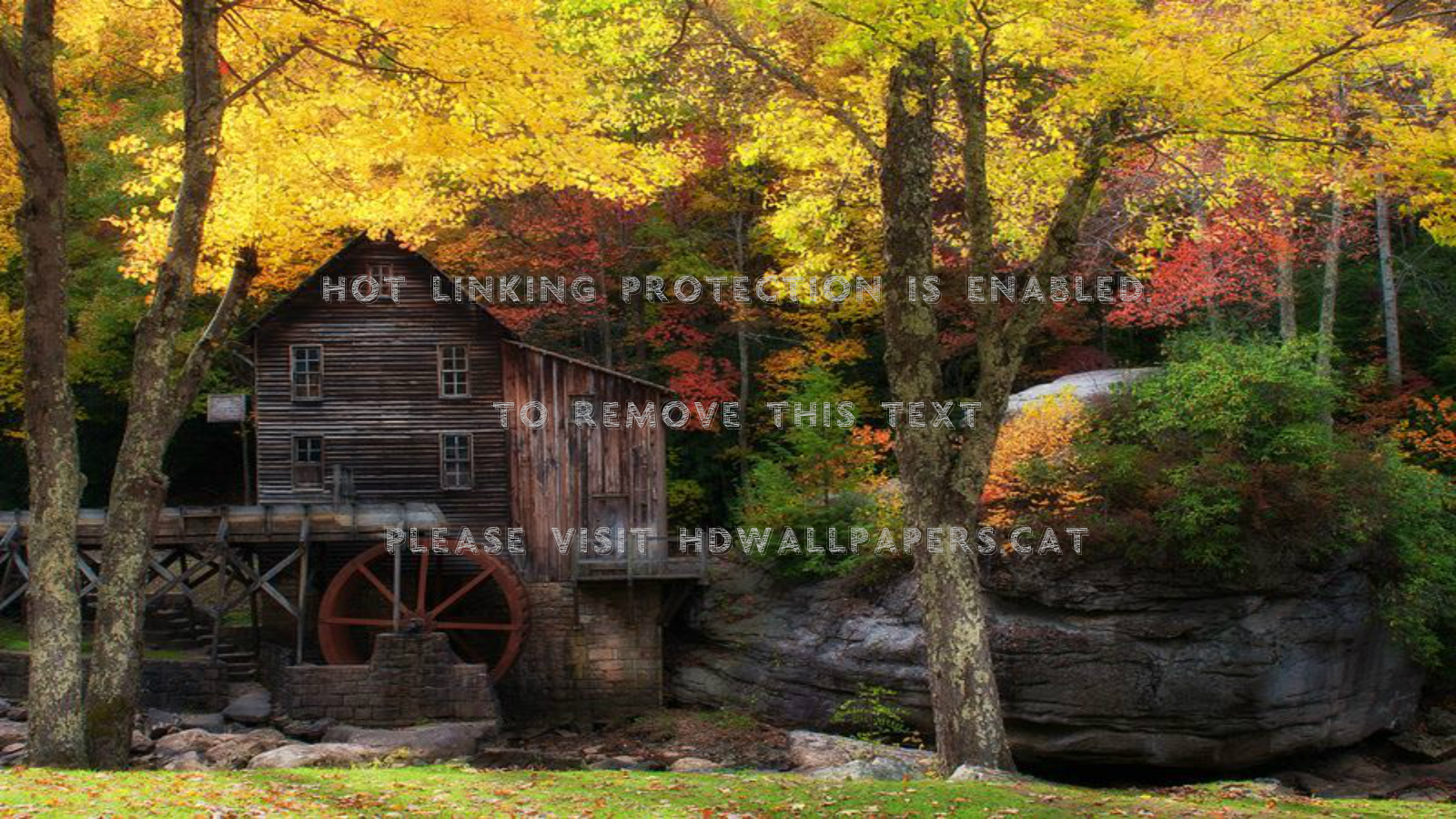 Glade Creek Gristmill West Virginia Leaves - Babcock State Park, Glade Creek Grist Mill - HD Wallpaper 