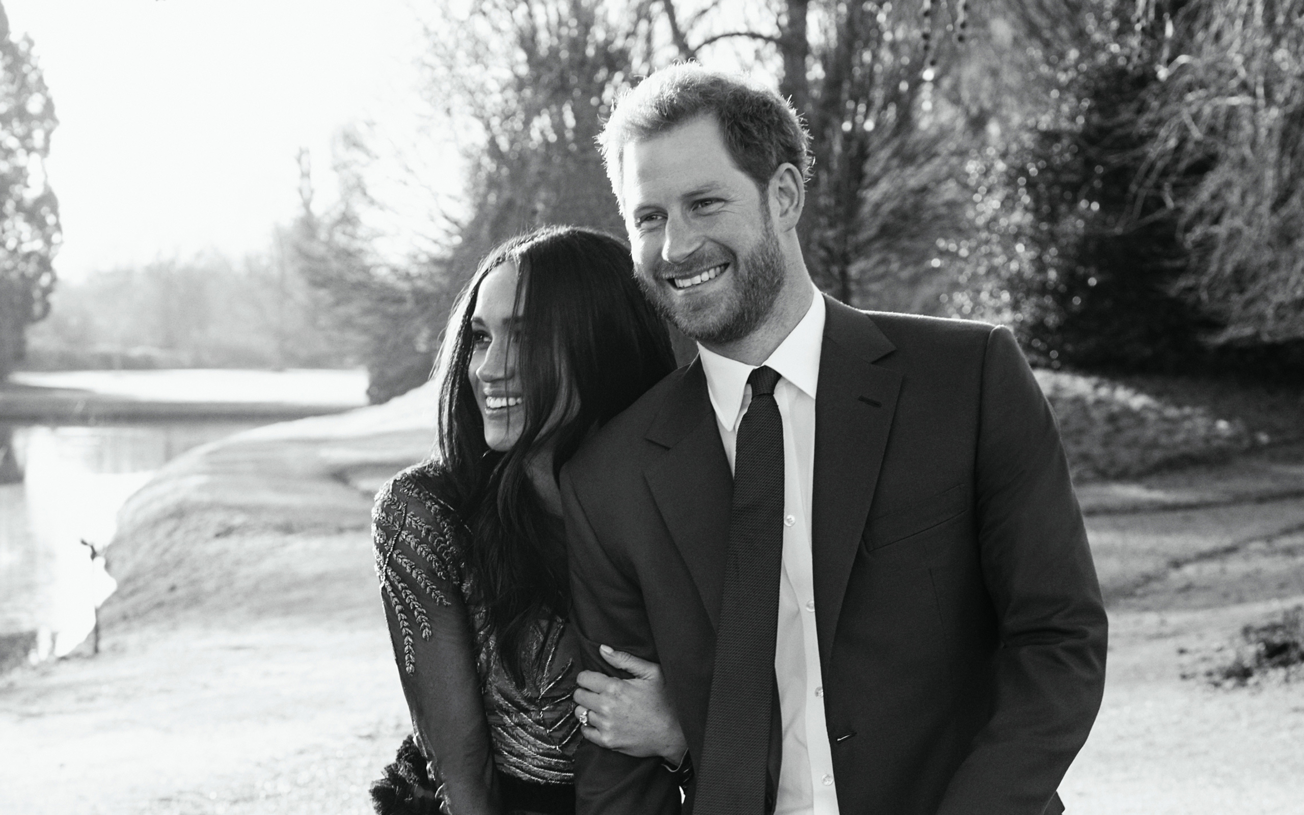 Prince Harry, Meghan Markle, Monochrome Photo, Photoshoot, - Prince Harry And Meghan - HD Wallpaper 