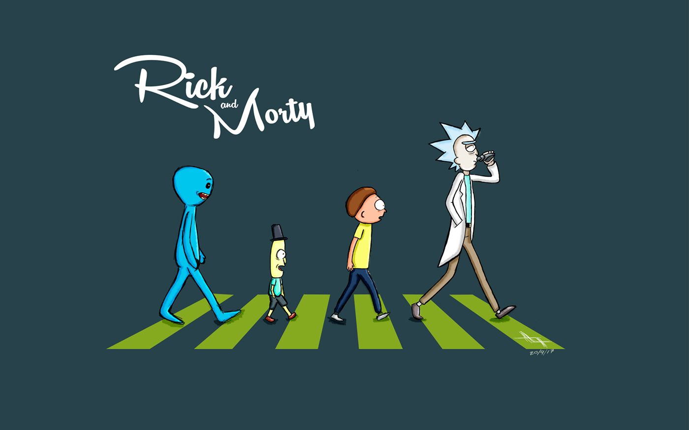 Rick And Morty Beatles - HD Wallpaper 