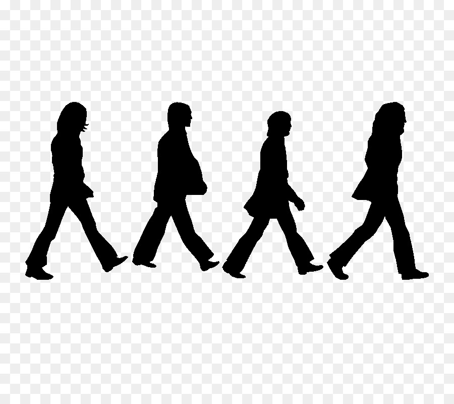 The Beatles Abbey Road Drawing Silhouette Logo - Beatles Abbey Road Stencil - HD Wallpaper 