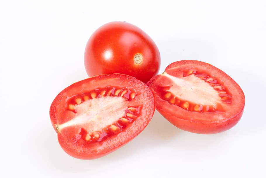 Tomato, Small, Food, Closeup, Isolated, Vegetarian, - Tomato Cut - HD Wallpaper 