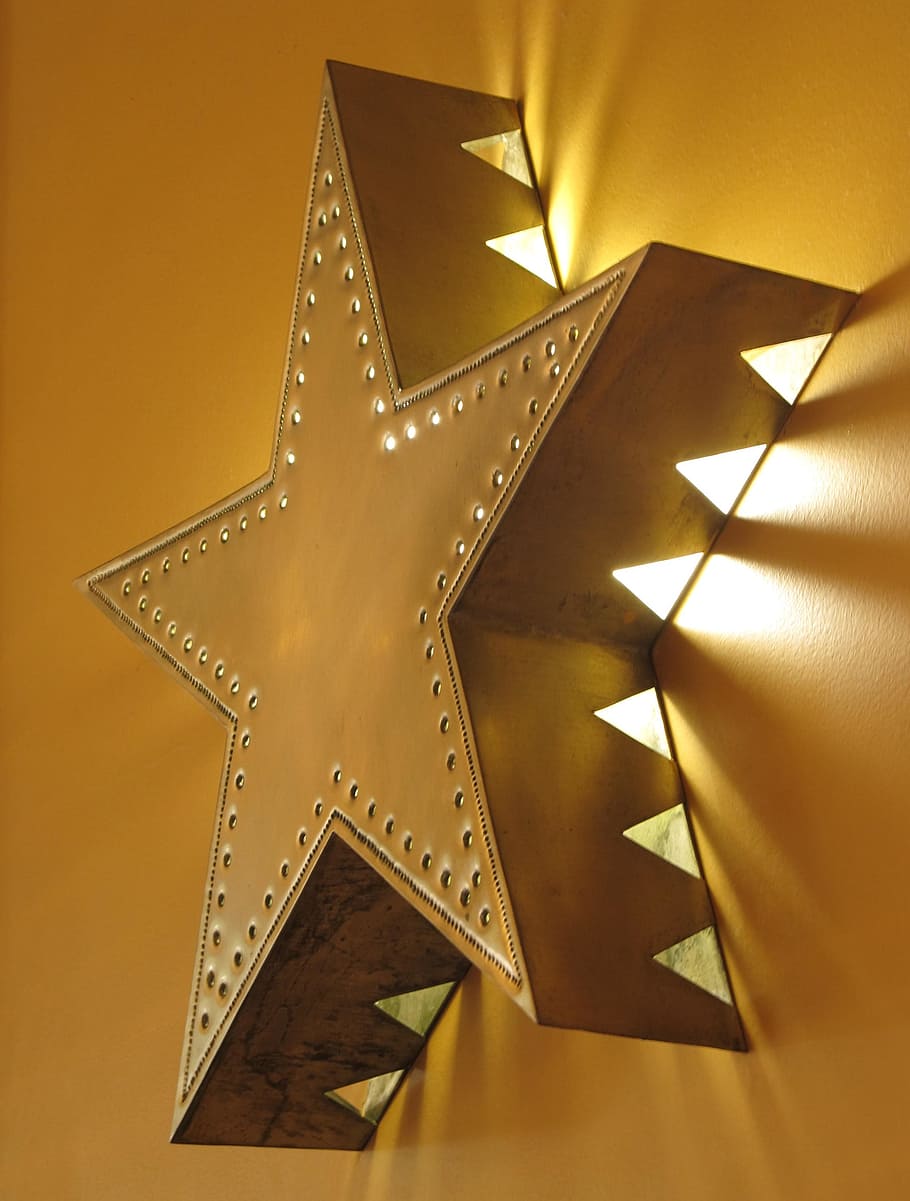 Star Lamp Wall Decor, Lone Star, Shining, Brilliant, - HD Wallpaper 
