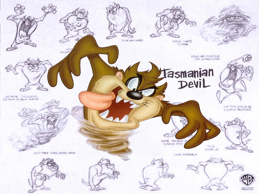 Taz The Tasmanian Devil Wallpaper - Tasmanian Devil Model Sheet - HD Wallpaper 