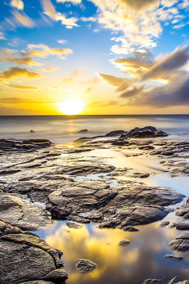 Hawaii Landscape Wallpaper - Iphone Sunrise Wallpaper Hd - HD Wallpaper 