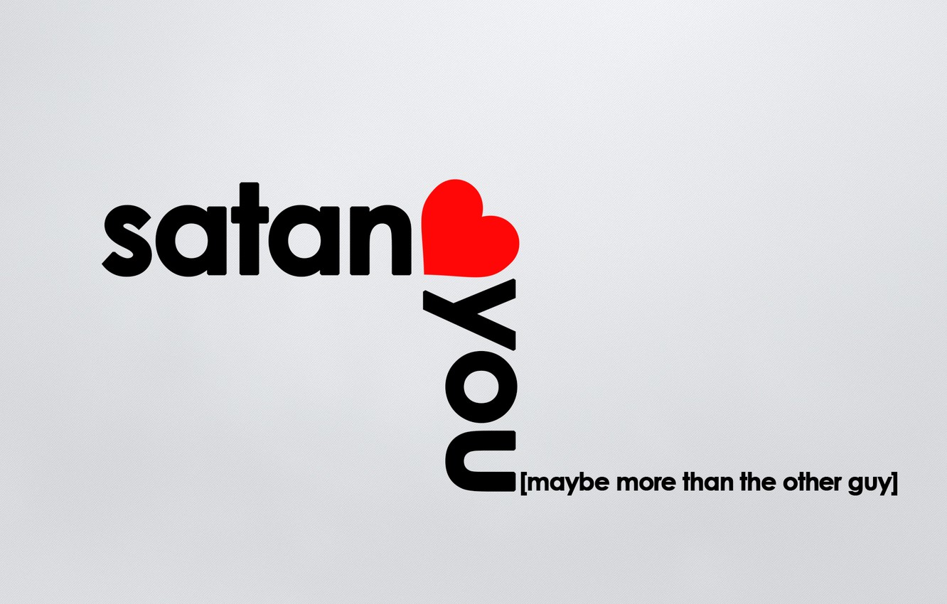 Photo Wallpaper Love, Minimalism, Heart, Satan - Graphic Design - HD Wallpaper 