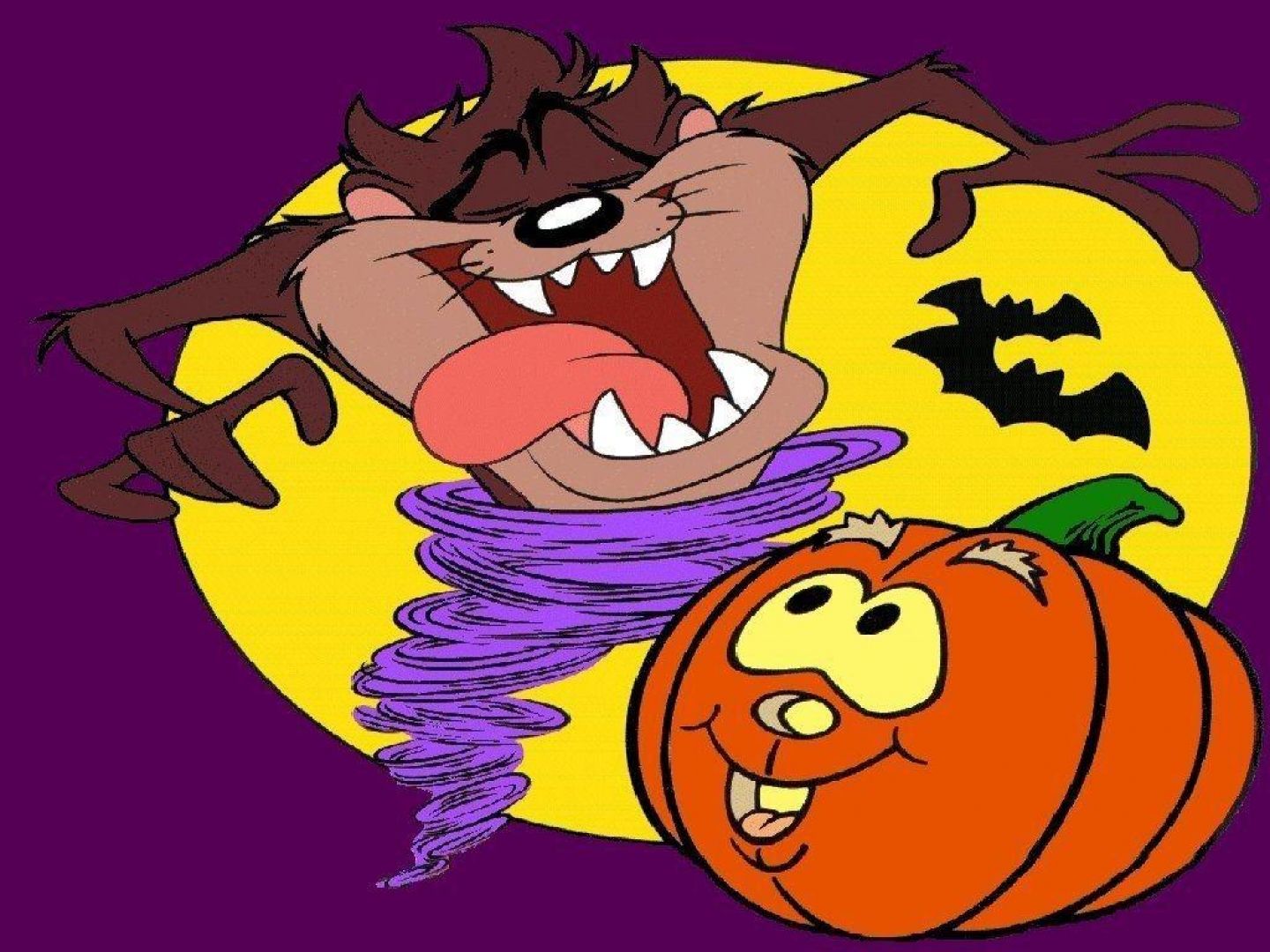 Tasmanian Devil Halloween Cartoon - HD Wallpaper 