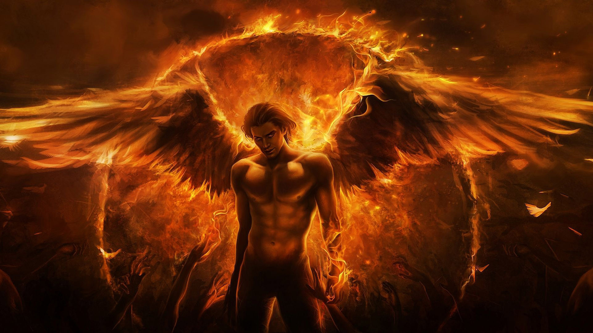 1920x1080, Fire Angel Fantasy Hd Wallpaper 
 Data Id - Hd Angel - HD Wallpaper 