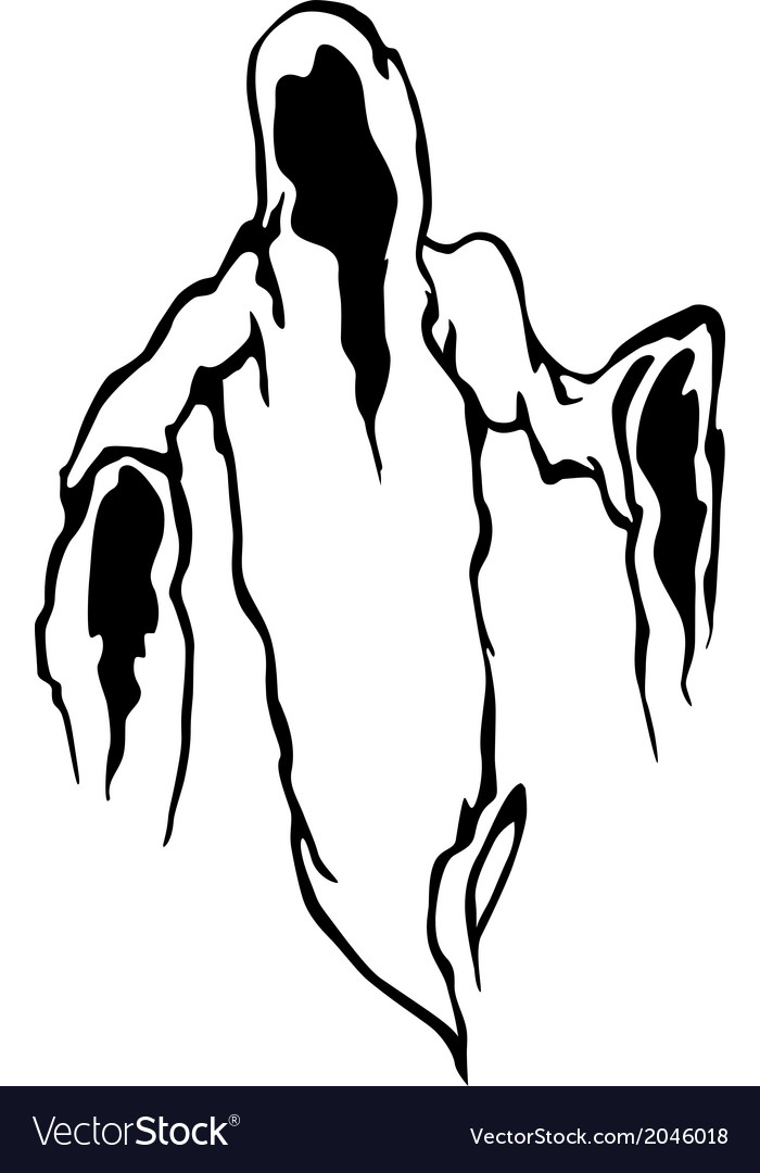Halloween Ghost Sketch - HD Wallpaper 