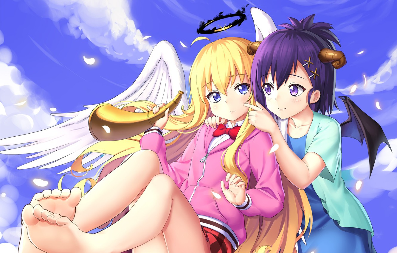 Photo Wallpaper Devil, Anime, Wings, Beautiful, Pretty, - Gabriel Dropout Vignette X Gabriel - HD Wallpaper 
