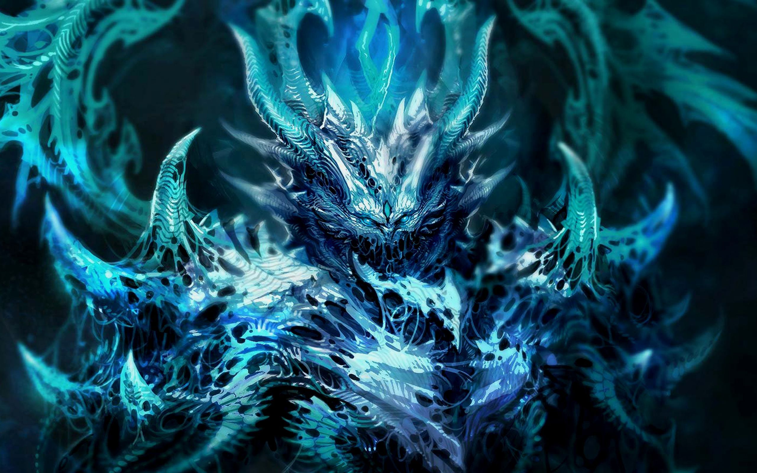 Demon Hd Photo - Blue Dragon Hd - HD Wallpaper 