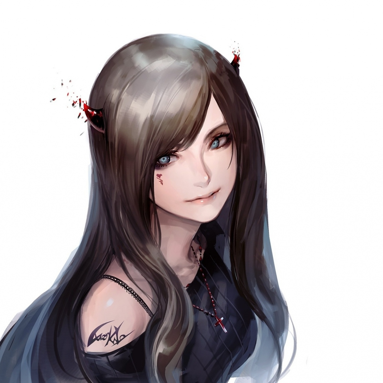 Cute And Beautiful Demon, Anime Girl, Original, Wallpaper - HD Wallpaper 