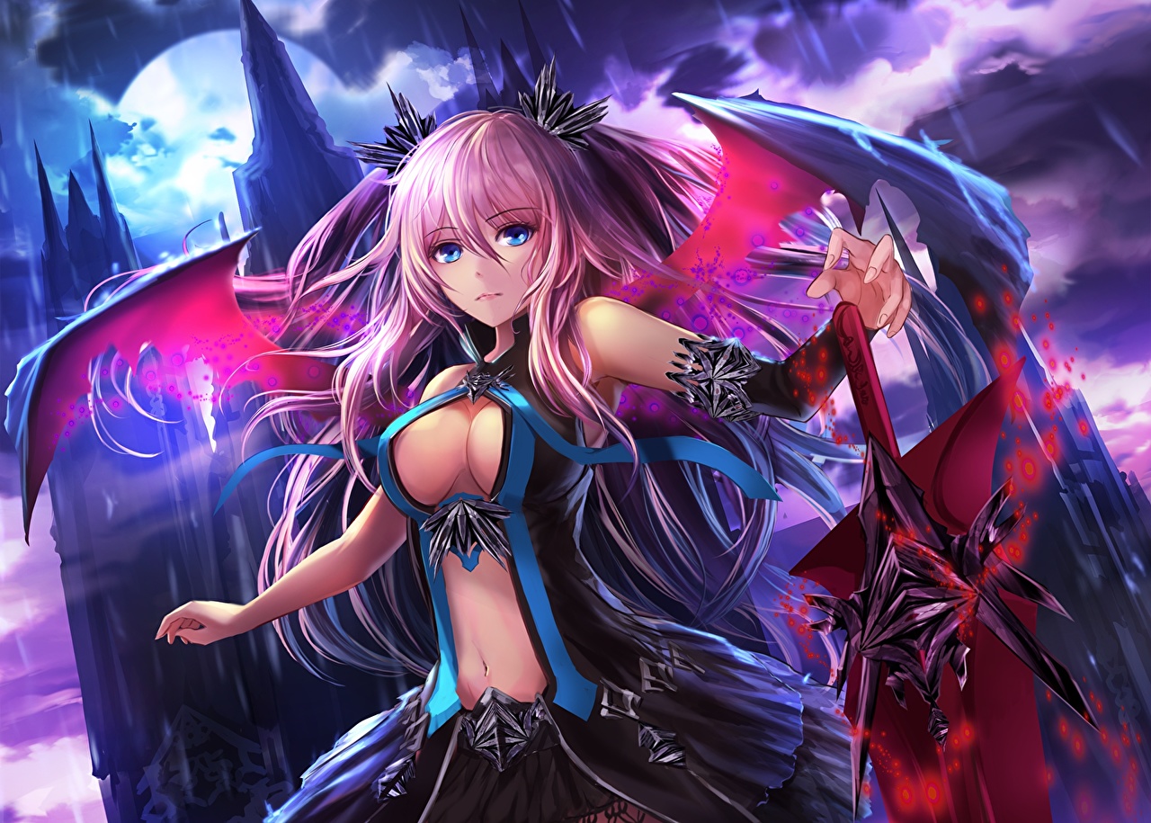 Fantasy Anime Demon Girl - HD Wallpaper 
