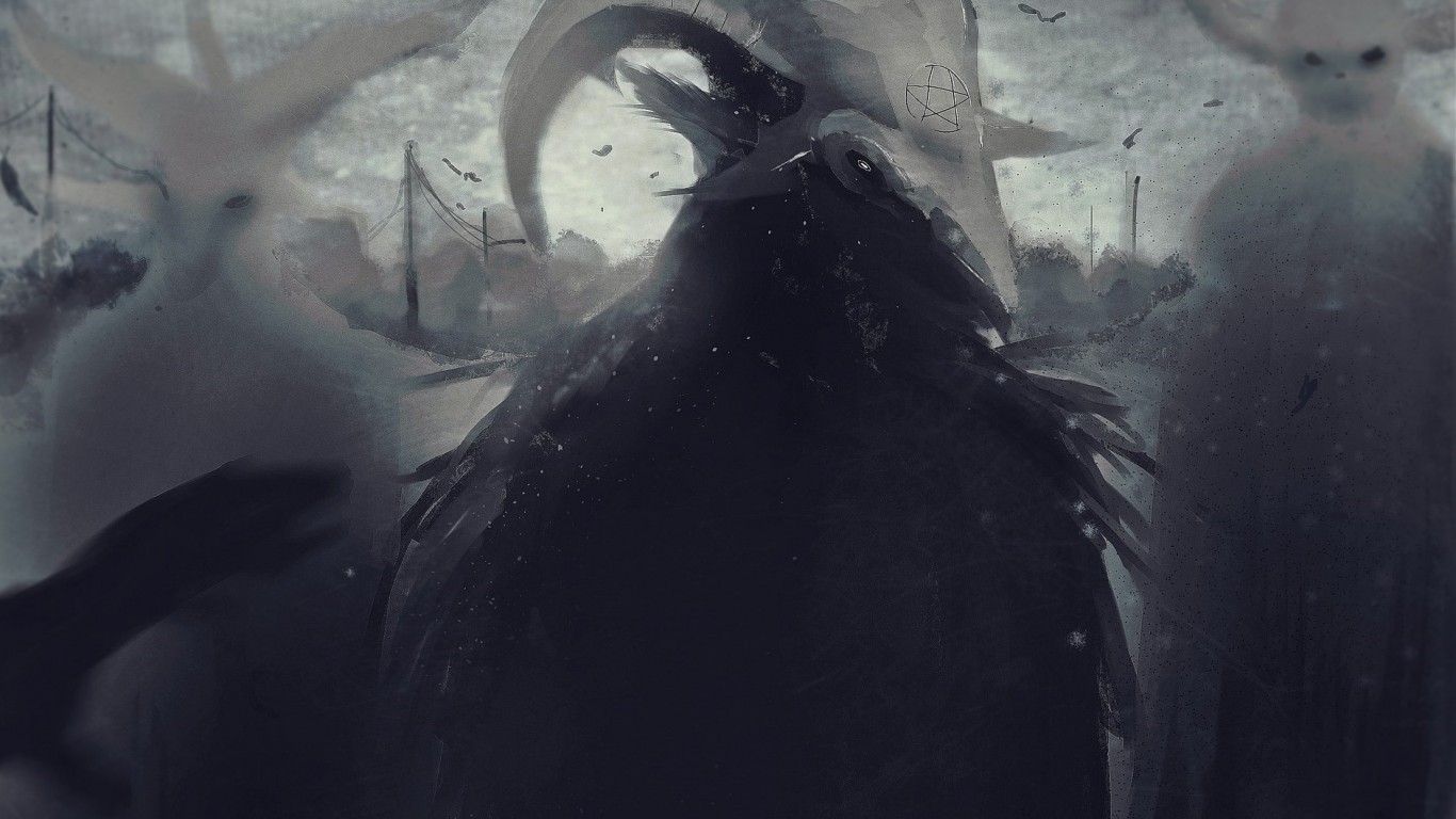 Satan, Horns, Demon, Artwork, Creepy, Horror - Aoi Ogata Demon Girl Art - HD Wallpaper 