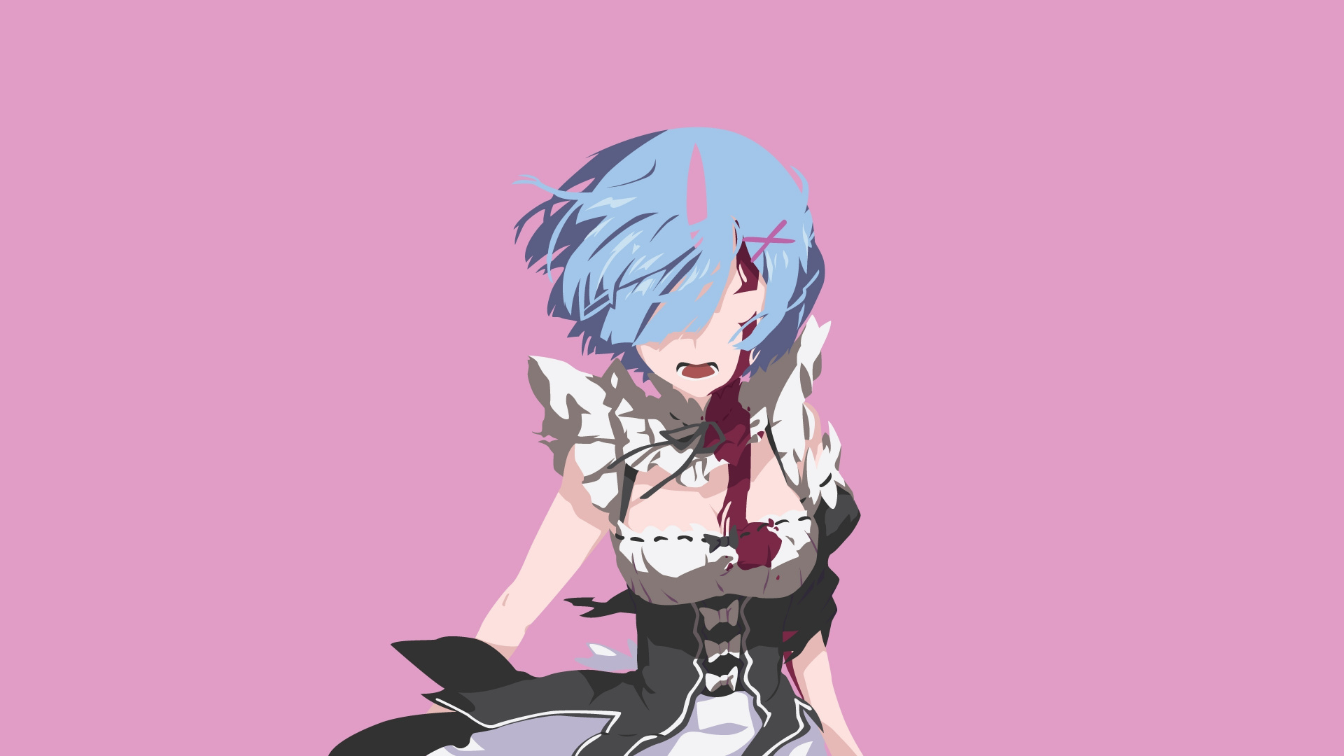 Zero, Anime, Minimal, Wallpaper - Rem Re Zero - HD Wallpaper 