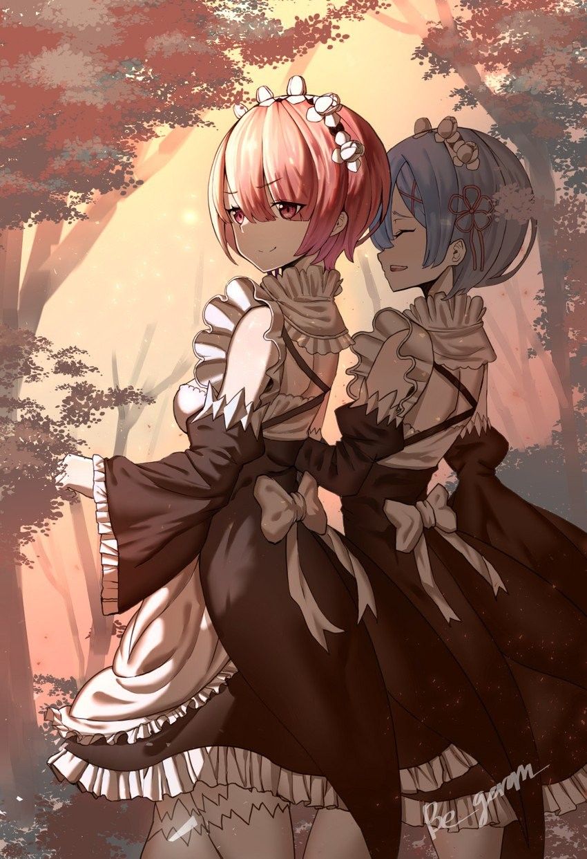 Re Zero Rem And Ram Manga - HD Wallpaper 