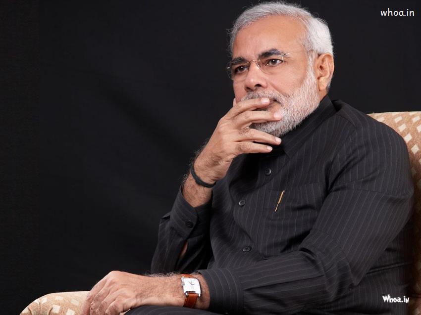 Narendra Modi Black Suit With Dark Background Hd Wallpaper - Narendra Modi Black Background - HD Wallpaper 