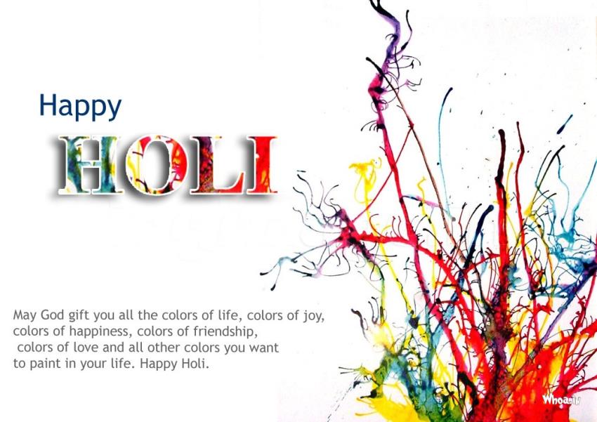 Happy Holi Wallpapers - Happy Holi Wishes - HD Wallpaper 