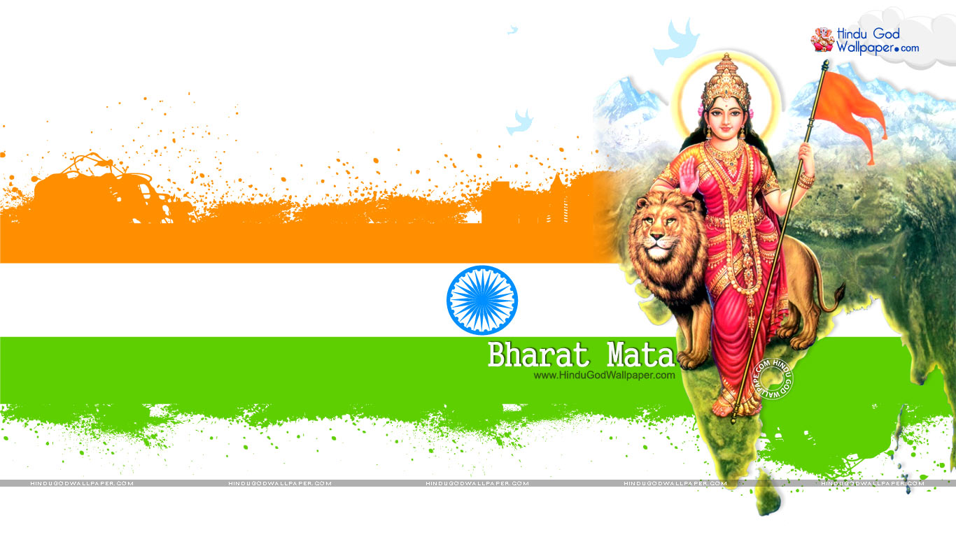 Mata Ke Wallpaper Download - Bharat Mata Ki Aarti - HD Wallpaper 