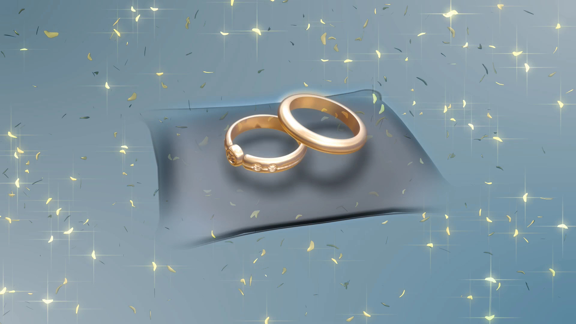 Rings And Stars For Wedding Backgrounds - Wedding Backgrounds Hd Blue - HD Wallpaper 