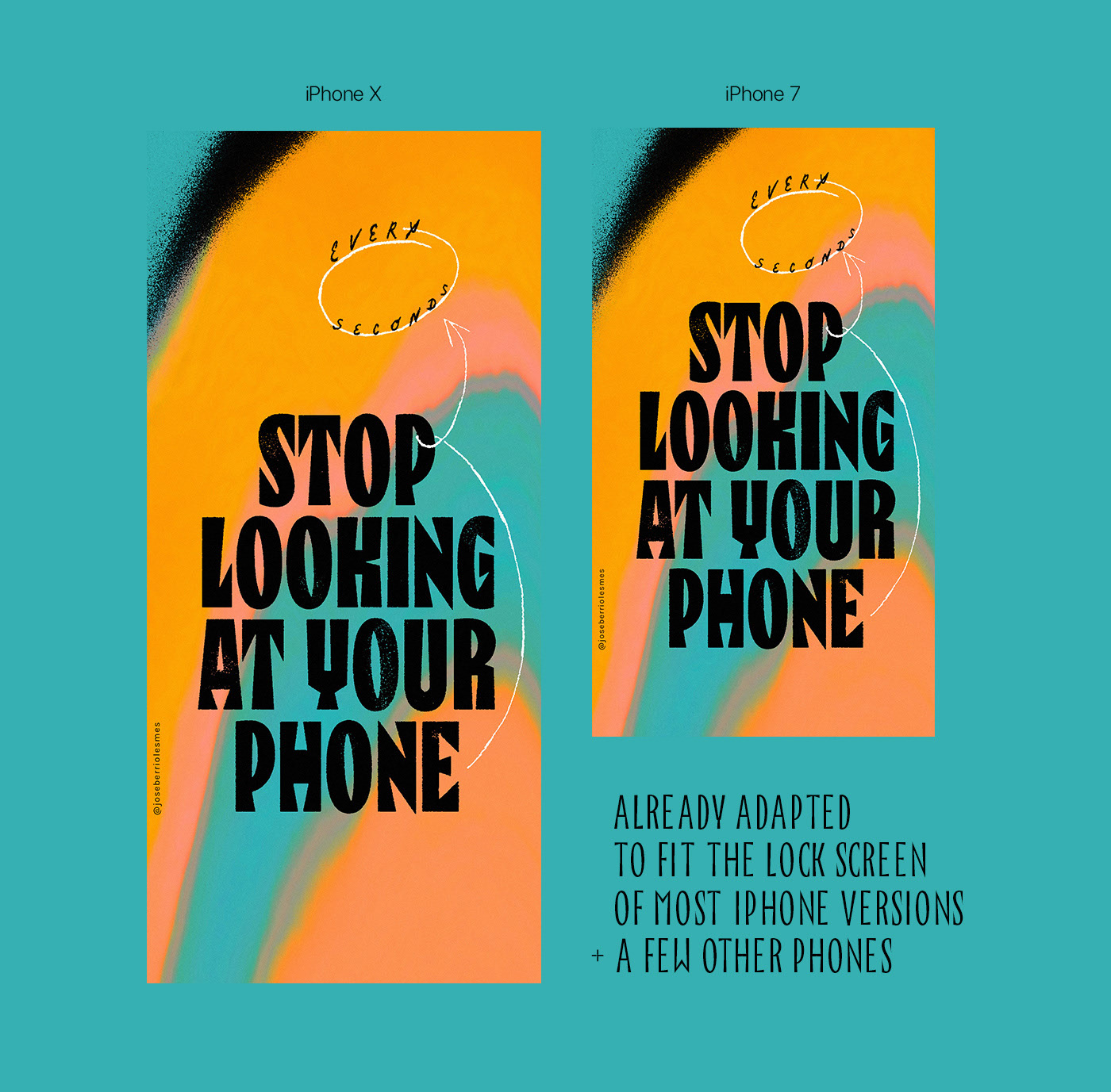 stop Looking At Your Phone” Wallpaper - Stop Looking Your Phone - 1400x1377  Wallpaper 
