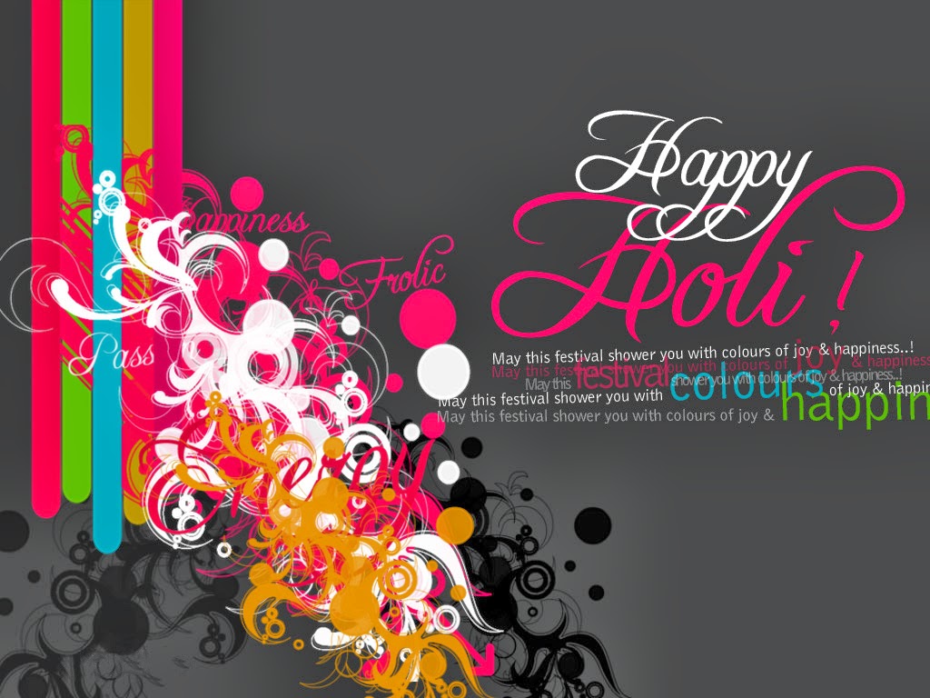 Holi Hd Wallpaper 2016 - Happy Holi In Black Background - HD Wallpaper 