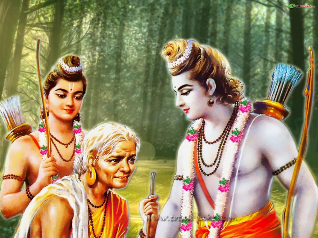 Ram Sita Painting Hd Wallpapers Download God Wallpaper - Rama And Shabari - HD Wallpaper 