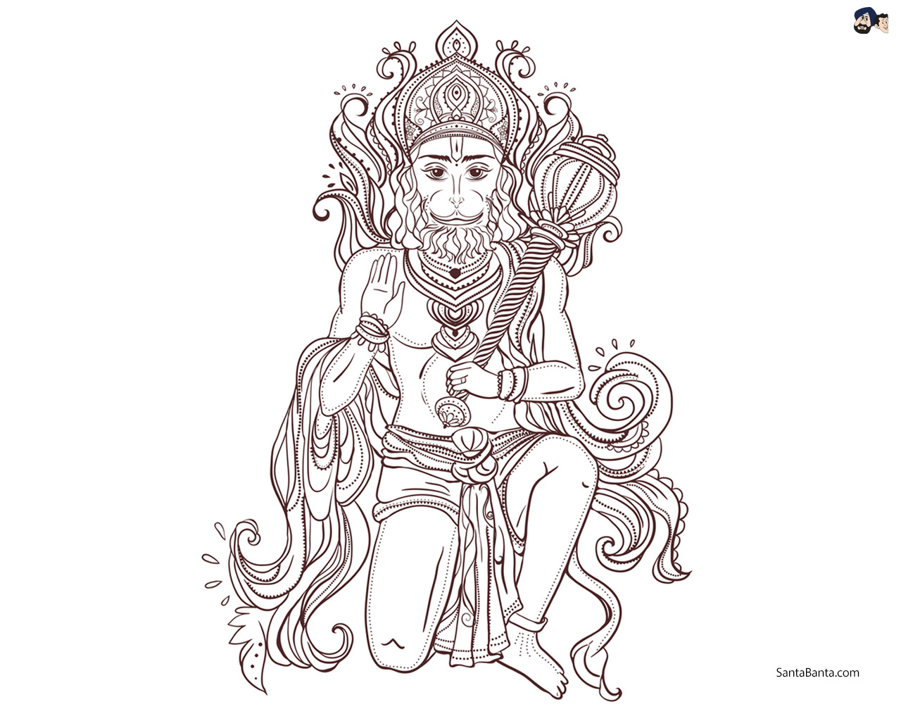 New Hd Santabanta Png - Bhagwan Shri Hanumanji - 1280x1024 Wallpaper -  