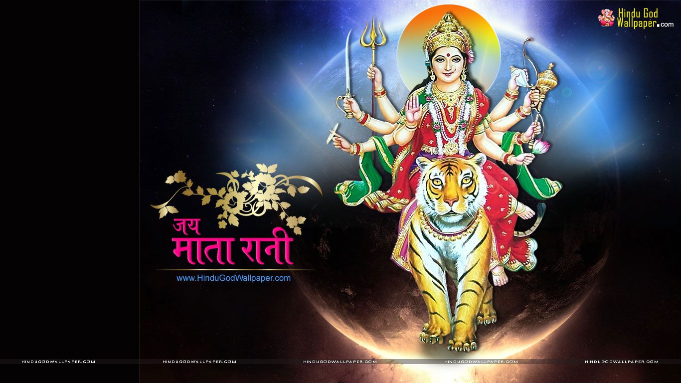 Maa Durga 3d Wallpaper Download Free - Jai Mata Di - 1366x768 Wallpaper -  