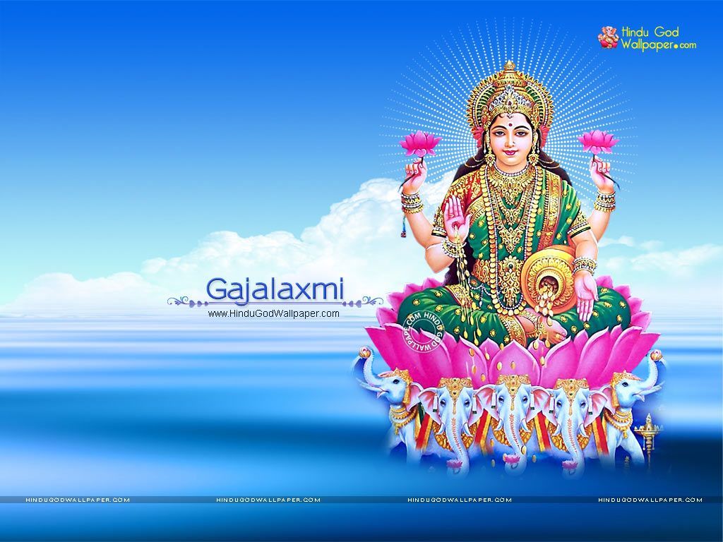 Goddess Gajalakshmi Wallpapers, Images, Photos Download - Maa Laxmi - HD Wallpaper 