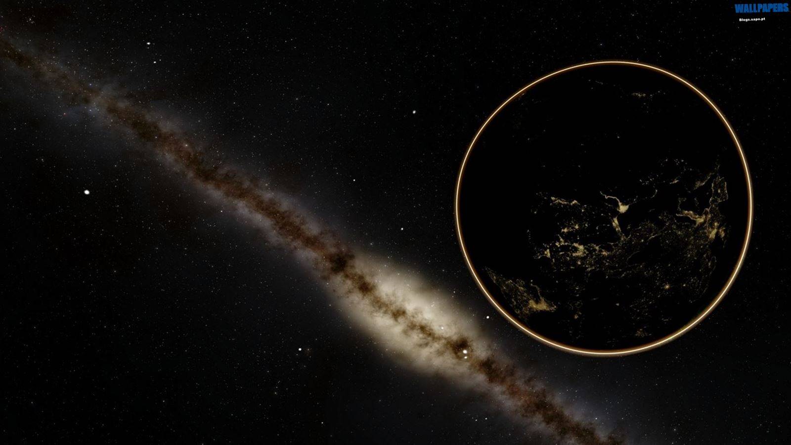 Earth Milky Way Wallpaper - Microsoft - HD Wallpaper 