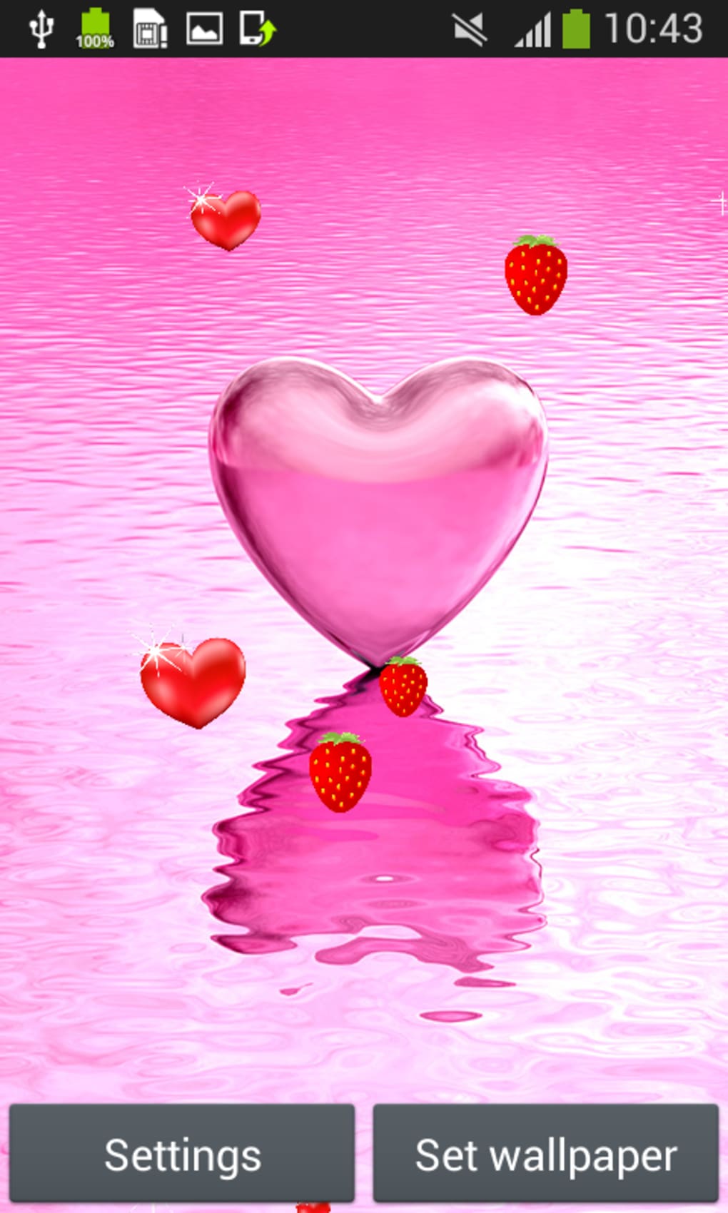 Love Live Wallpapers - Heart Reflection Background Free - HD Wallpaper 