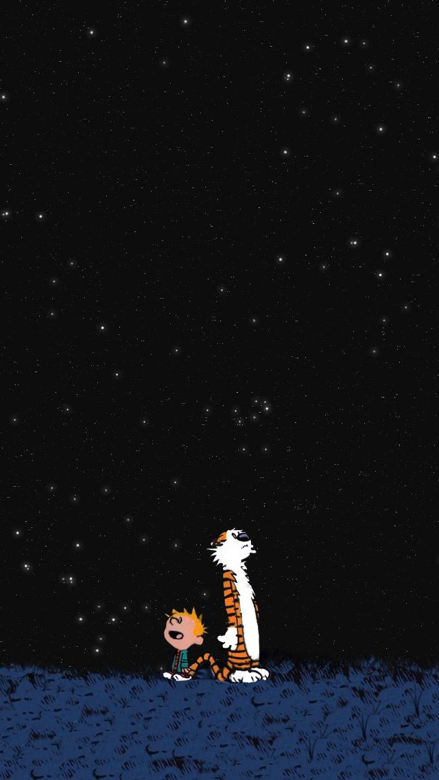 Phone Calvin And Hobbes - HD Wallpaper 