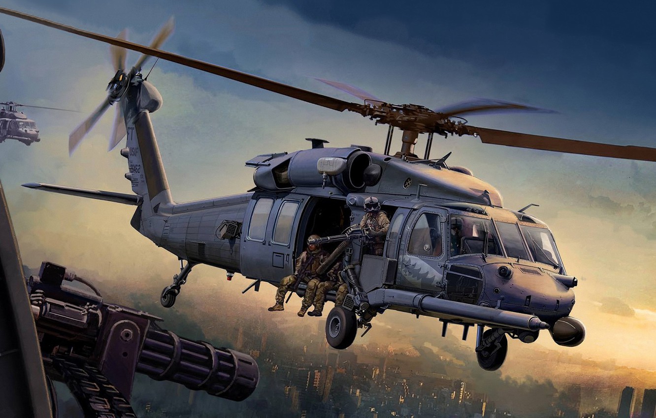 Photo Wallpaper Helicopter, Sikorsky, Hh-60g, Pave - 1 35 Hh 60g Pave Hawk - HD Wallpaper 