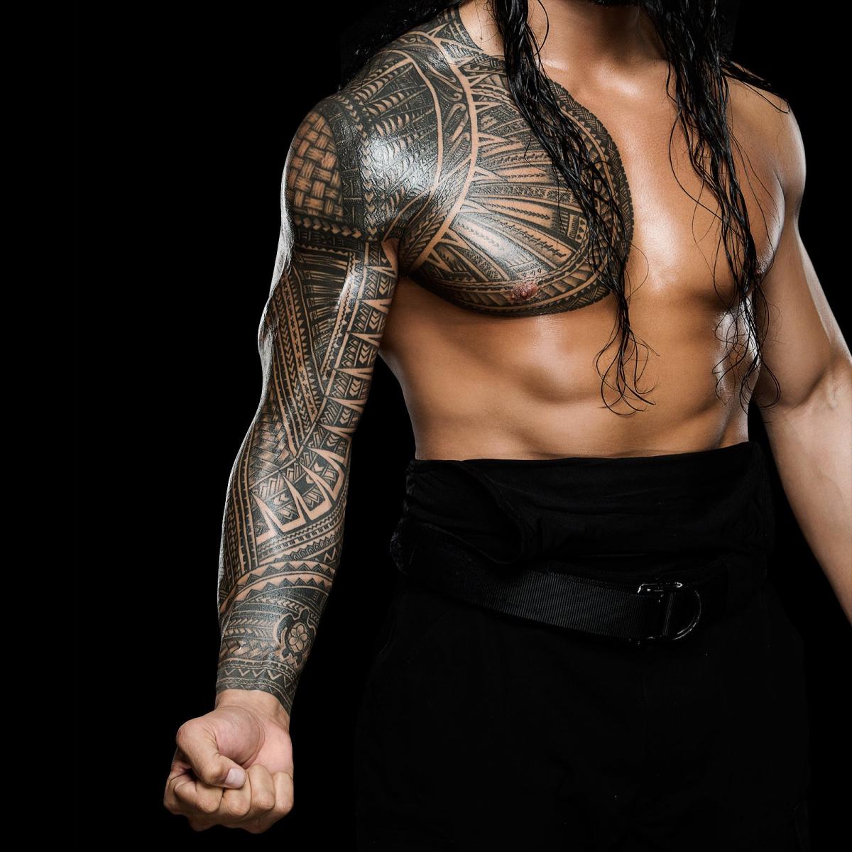 Roman Reigns tattoo  Marquesan tattoos Polynesian tattoo Samoan tattoo