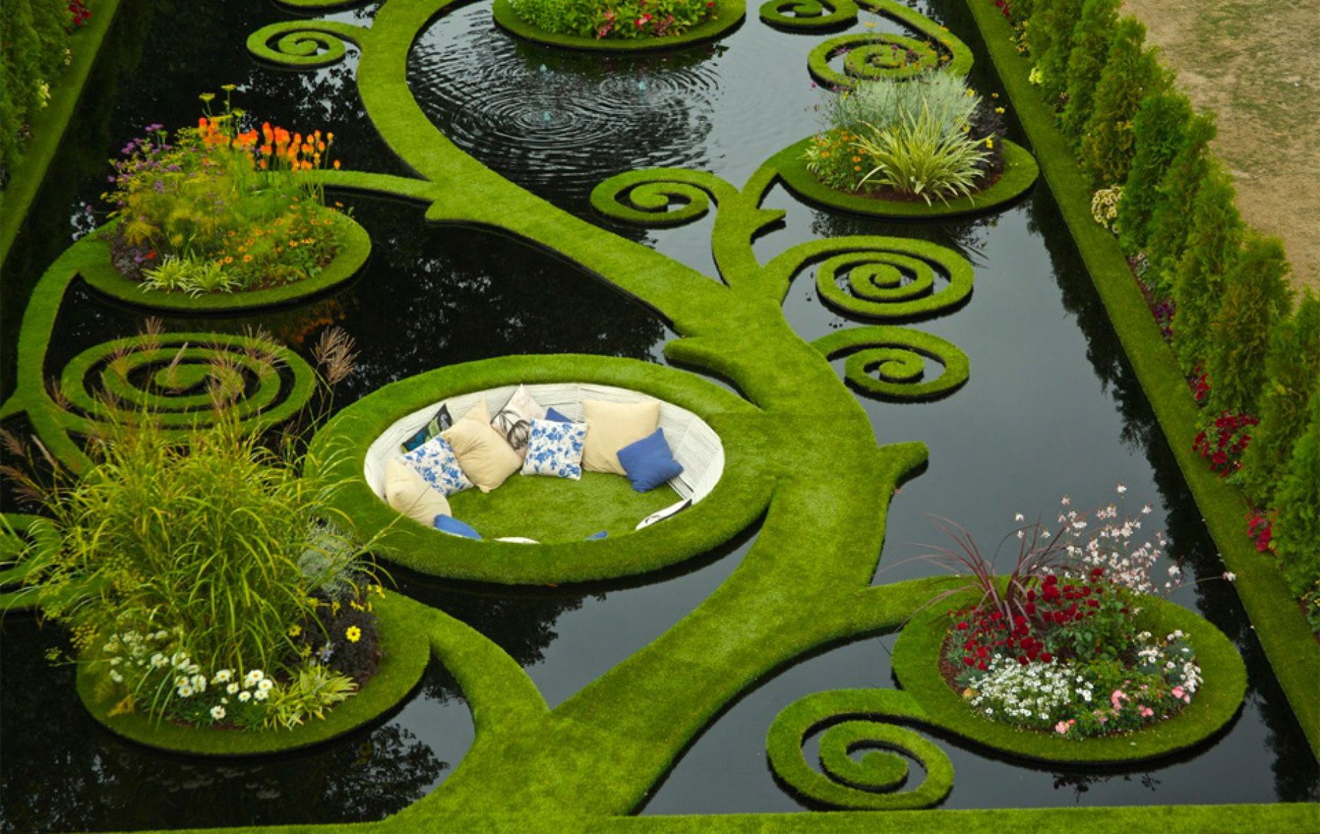 Summer Garden-newzealand Wallpaper - Beautiful Garden - HD Wallpaper 