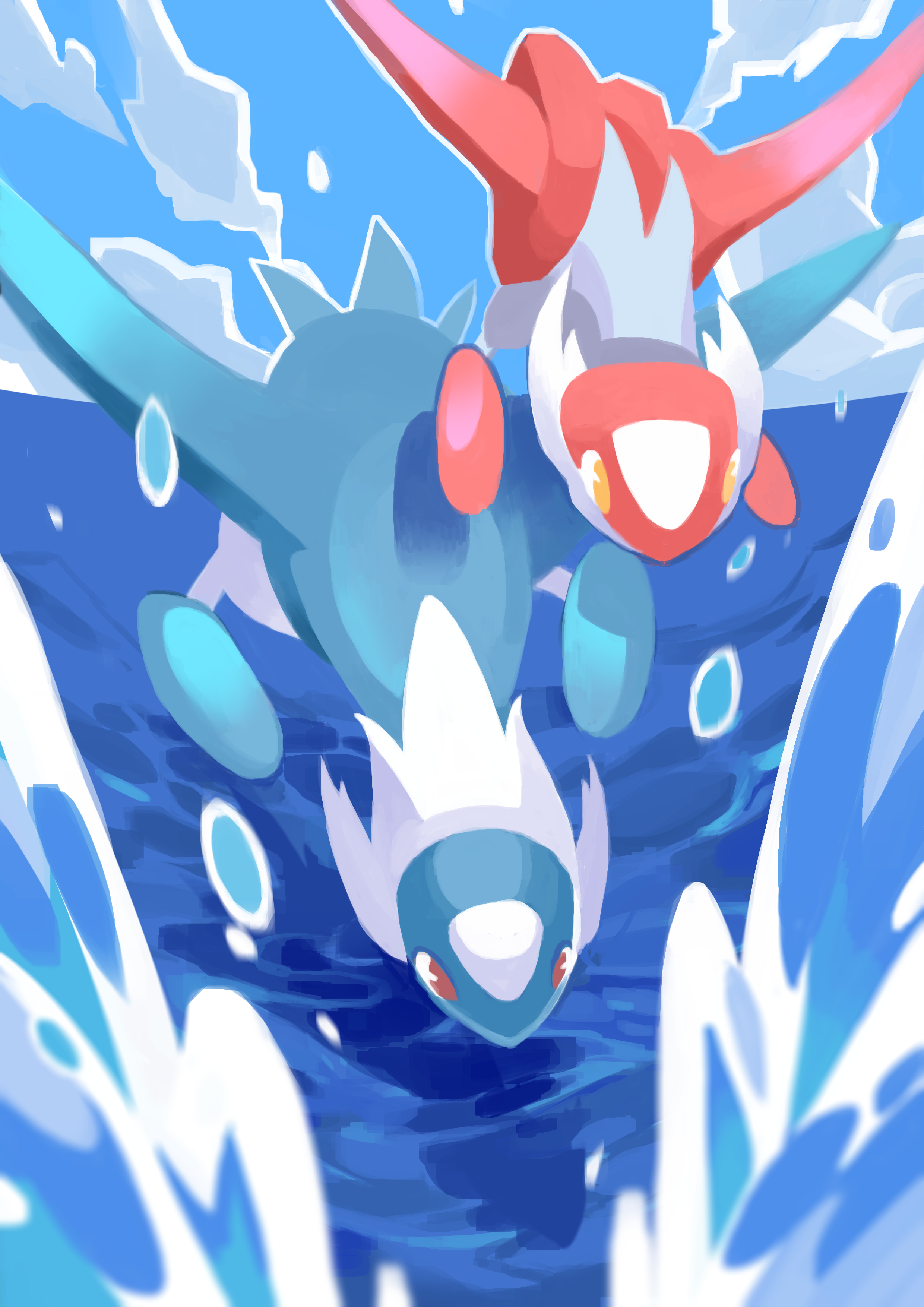 Latias And Latios Art - HD Wallpaper 