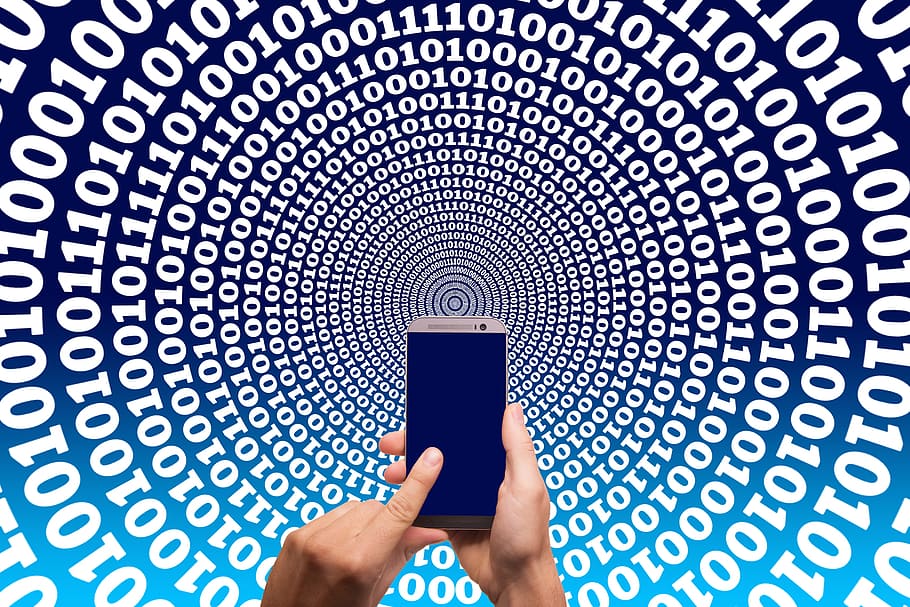 Silver Htc One M8 With Background Of Numbers, Concept, - Circle - HD Wallpaper 