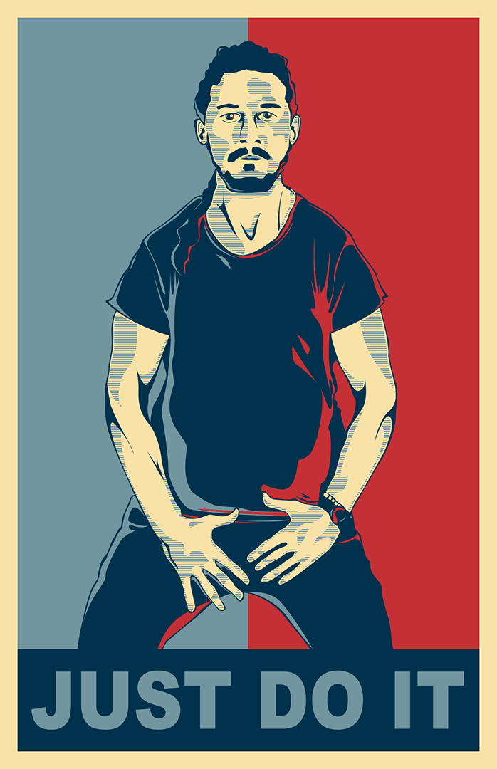 Shia Labeouf Do It Wallpaper - Just Do It Shia Art - HD Wallpaper 