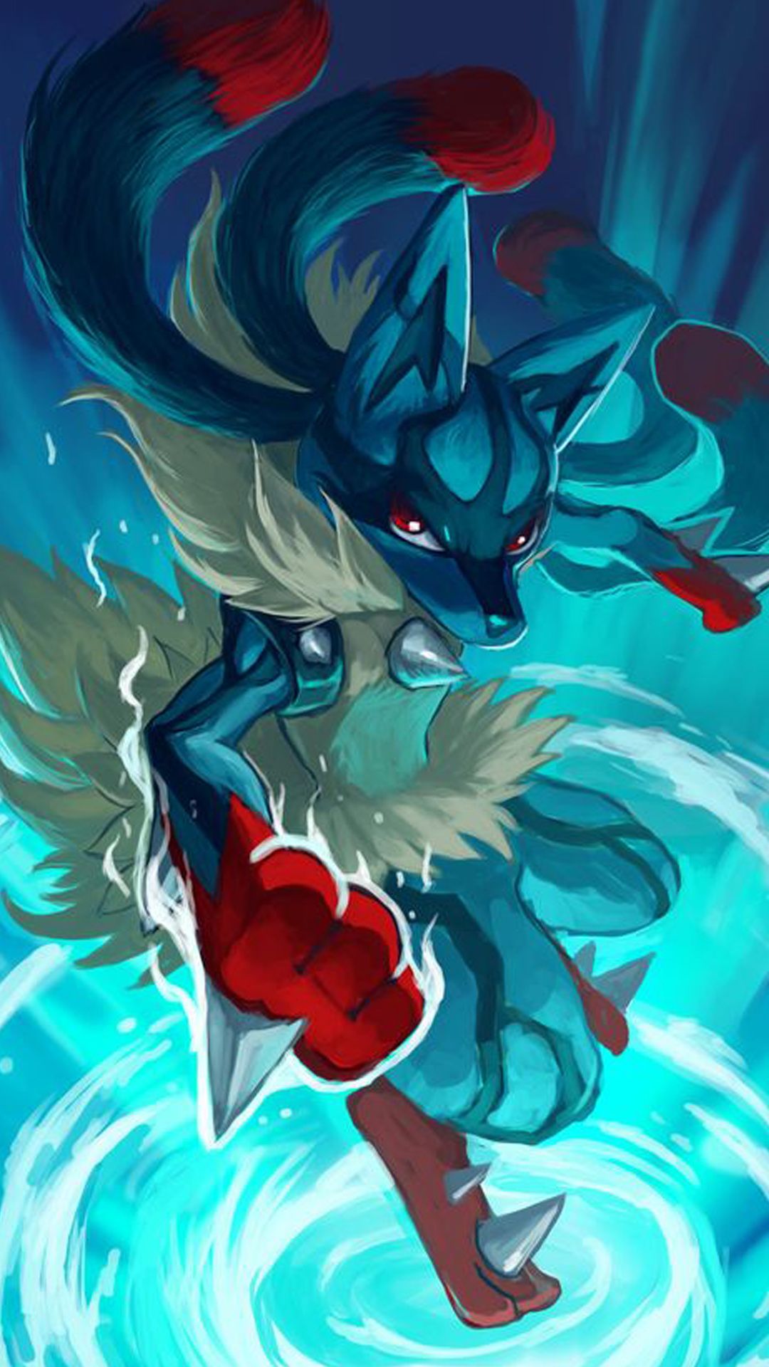 Desktop For Pokemon Phone Wallpaper All Mobile Hd Pics - Pokemon Lucario Art - HD Wallpaper 
