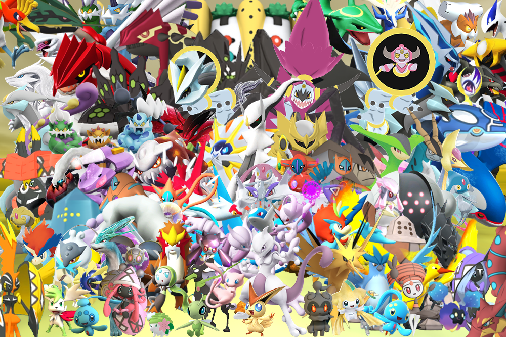 Pokemon Wallpaper All Legendary 3d - 1000x667 Wallpaper 
