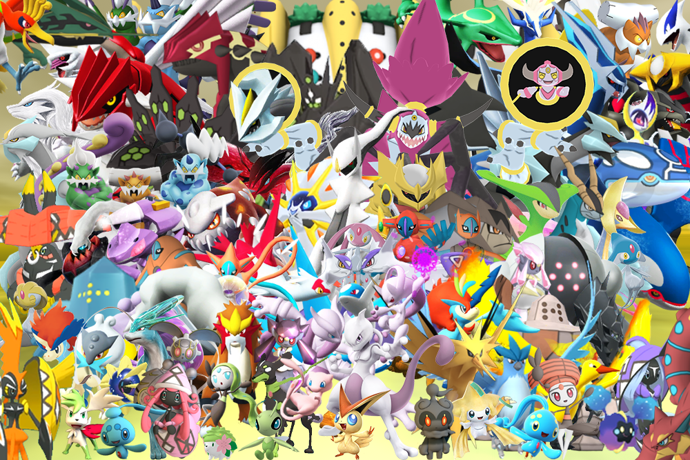 Pokemon Wallpaper All Legendary 3d - HD Wallpaper 